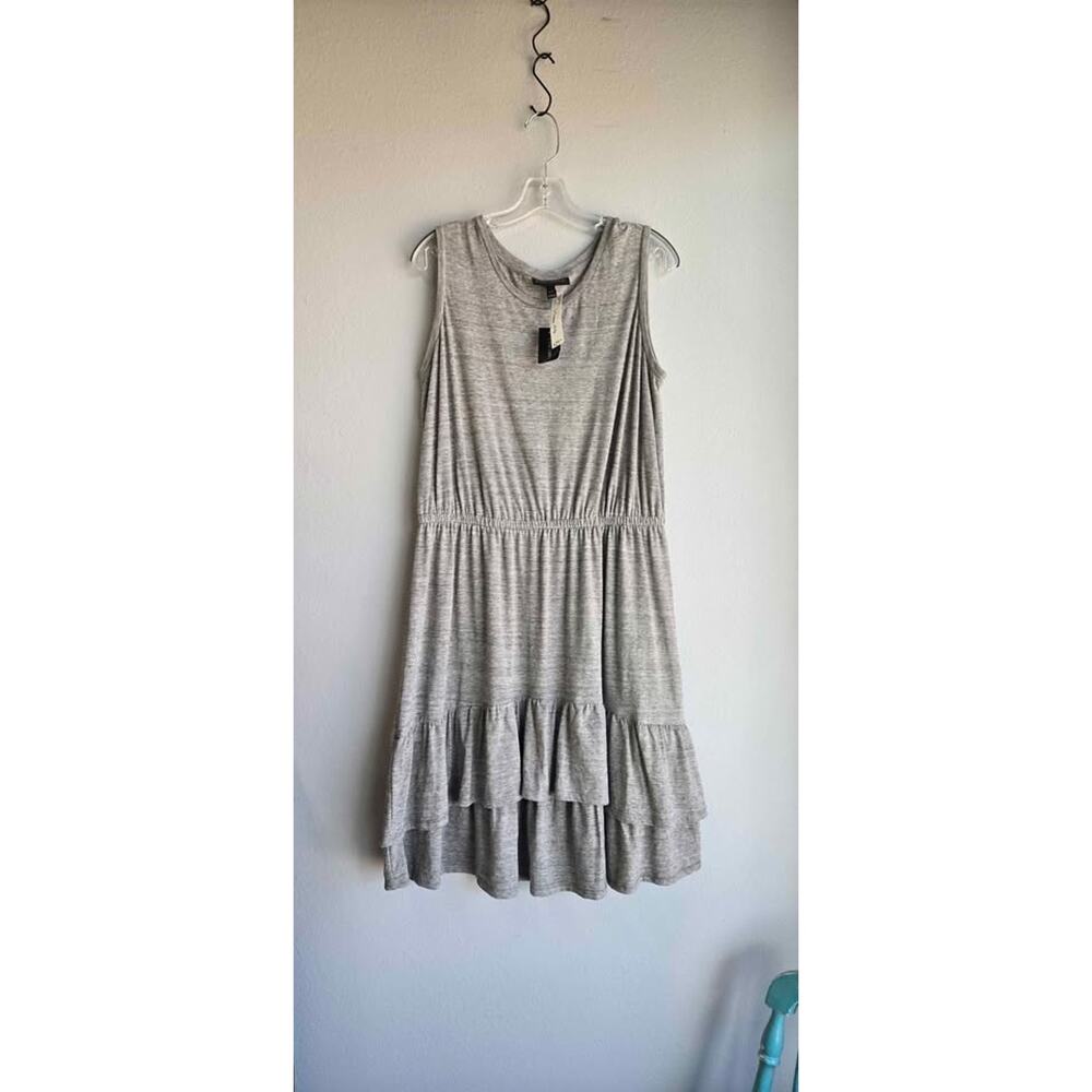 Lane Bryant Heathered Gray‎ Tiered Ruffle Tank Dress NWT